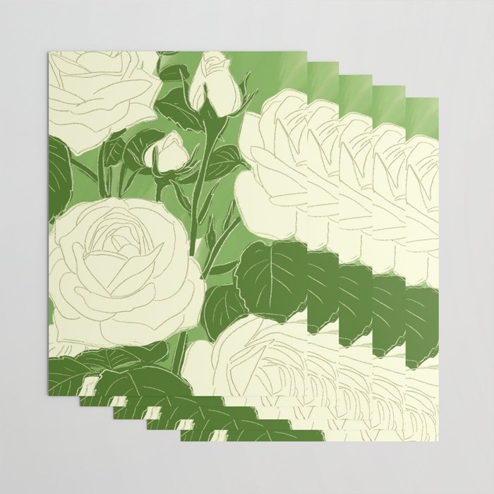 White Roses 8 Wrapping Paper Gallery Image 3