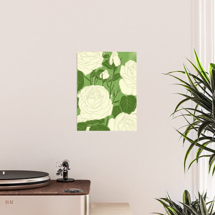 White Roses 8 Poster Gallery Image 2