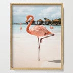 Pink Flamingo Beach Summer Photo | Aruba Tropical Island Art Print | Caribbean Travel Photography Serving Tray Gallery Image 1