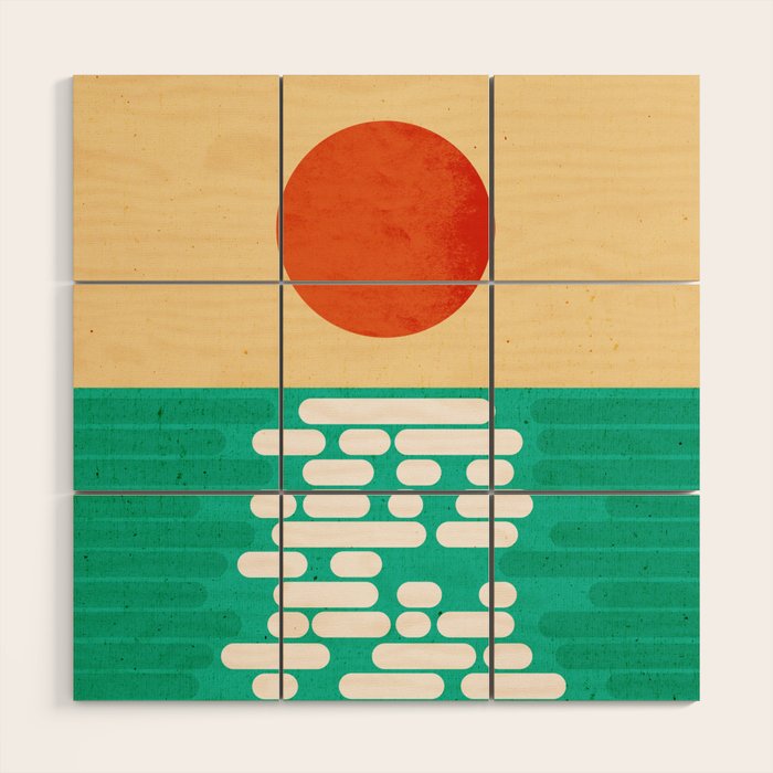 Sun over the sea Wood Wall Art Gallery Image 1