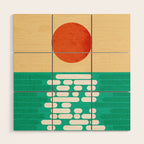 Sun over the sea Wood Wall Art Gallery Image 1