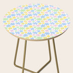 Colorful pastel flower art pattern Side Table Gallery Image 2