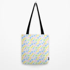 Colorful pastel flower art pattern Tote Bag Gallery Image 2