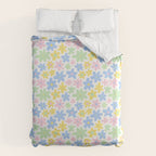 Colorful pastel flower art pattern Duvet Cover Gallery Image 6