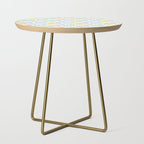 Colorful pastel flower art pattern Side Table Gallery Image 1