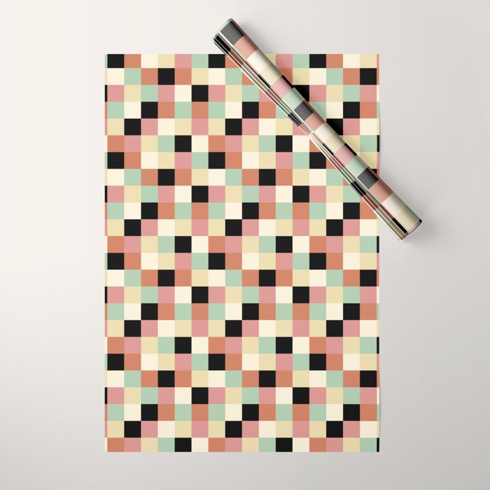 Bold Retro Checks Pattern - Small XXXIV Wrapping Paper Gallery Image 1