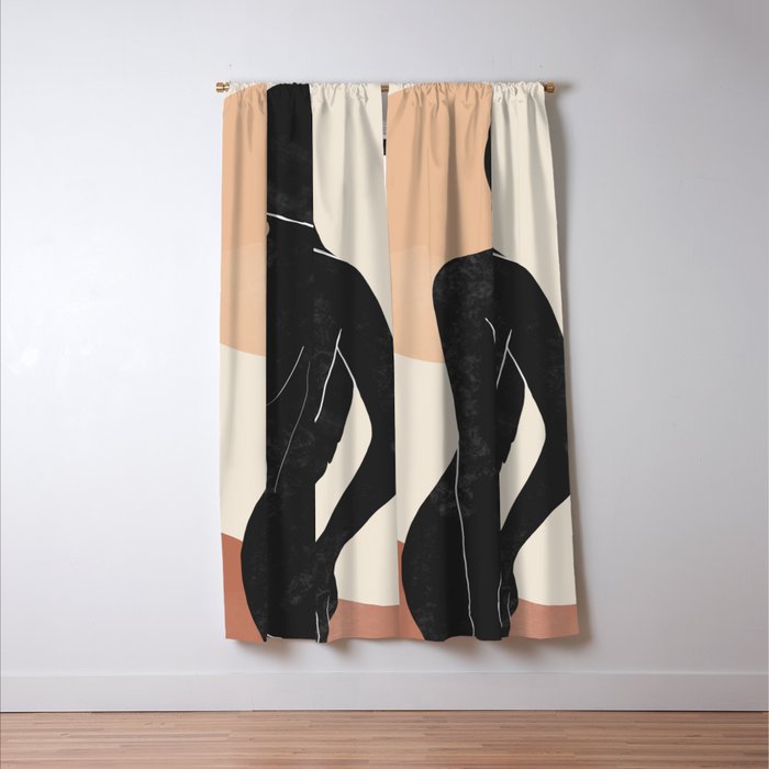 Minimal Abstract Art Nude Woman Window Curtain Gallery Image 3