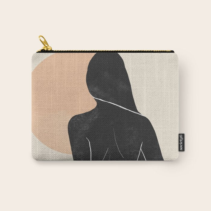 Minimal Abstract Art Nude Woman Carry All Pouch Gallery Image 1