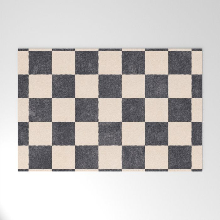 CHECKER - 001 - Graphite Welcome Mat Gallery Image 1