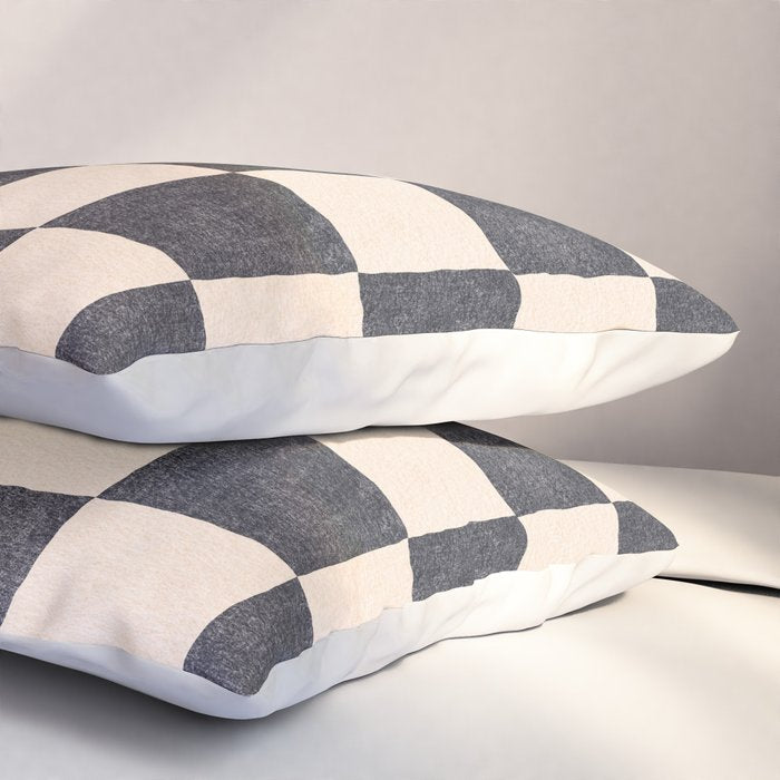 CHECKER - 001 - Graphite Pillow Sham Gallery Image 3
