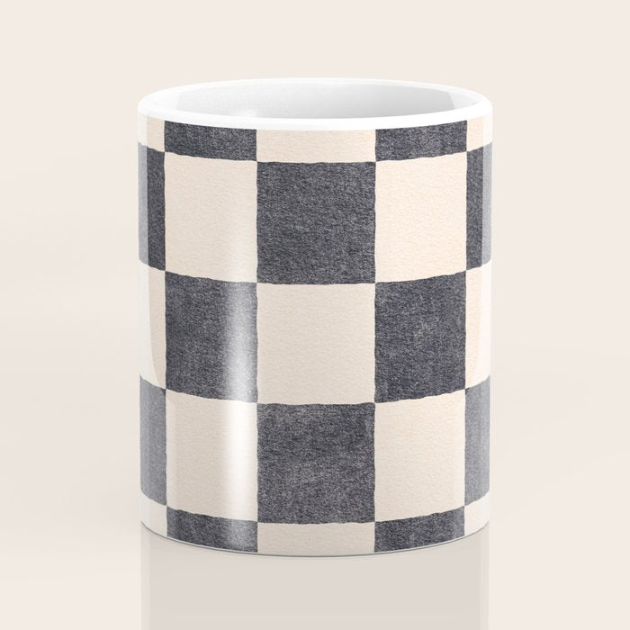 CHECKER - 001 - Graphite Coffee Mug Gallery Image 4