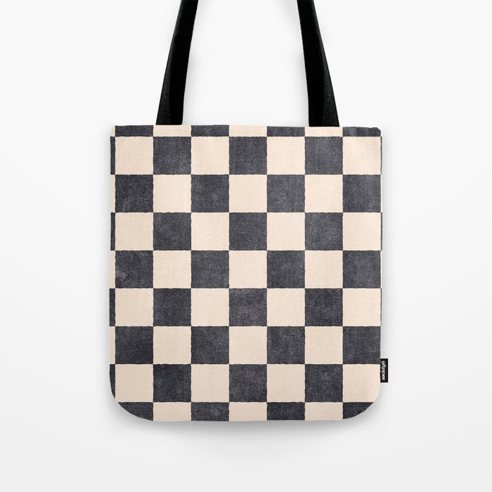 CHECKER - 001 - Graphite Tote Bag Gallery Image 1