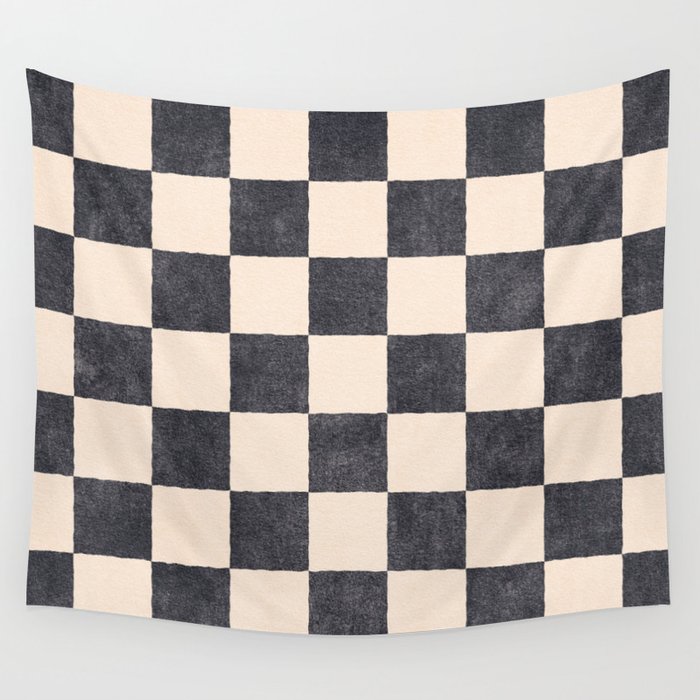 CHECKER - 001 - Graphite Wall Tapestry Gallery Image 4