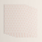 Linocut Palm Leaves . Peachy Pink Wrapping Paper Gallery Image 3
