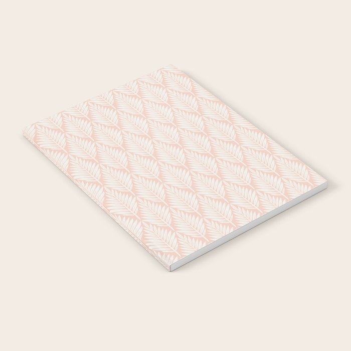 Linocut Palm Leaves . Peachy Pink Notebook Gallery Image 2
