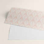 Linocut Palm Leaves . Peachy Pink Wrapping Paper Gallery Image 2