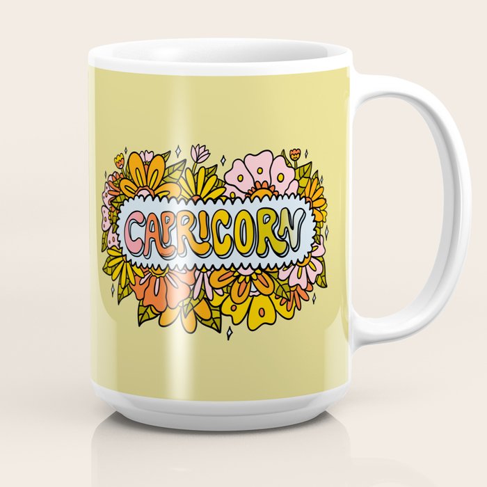 Capricorn Flowers Coffee Mug Gallery Image 2