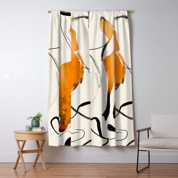 Abstract Minimal Horse 2 Window Curtain Gallery Image 5