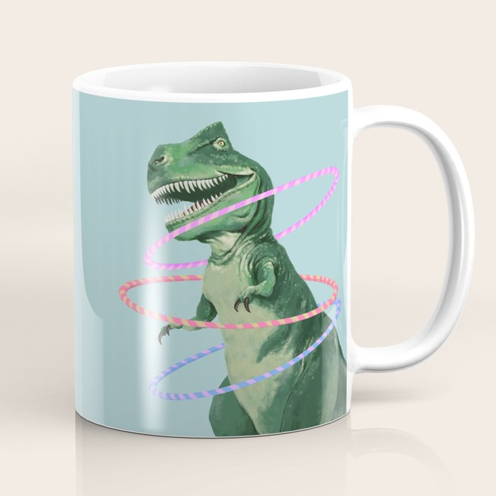 T-Rex the Hula Dancer in Green Coffee Mug Gallery Image 1