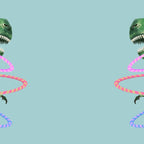 T-Rex the Hula Dancer in Green Coffee Mug Gallery Image 2