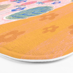 Sweet Strawberry Plant Friends in Peach & Orange Bath Mat Gallery Image 3