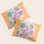 Sweet Strawberry Plant Friends in Peach & Orange Pillow Sham Gallery Image 3