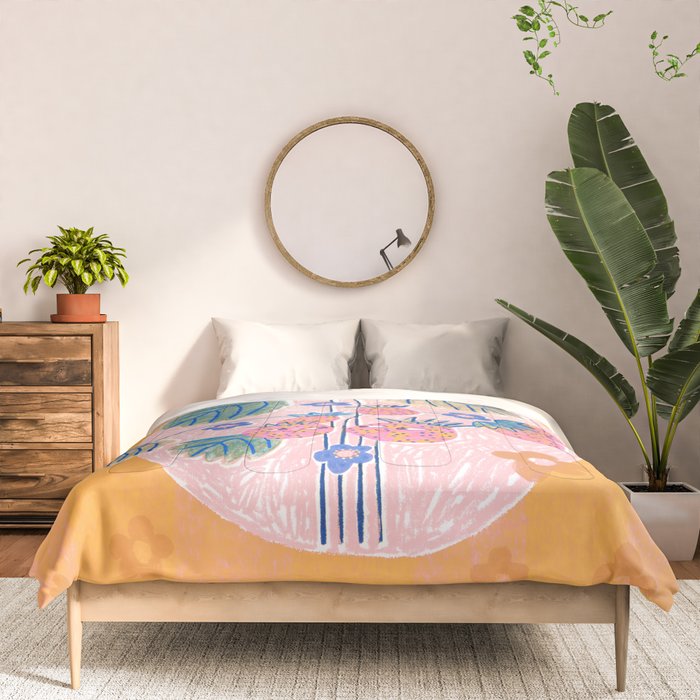 Sweet Strawberry Plant Friends in Peach & Orange Comforter Gallery Image 3