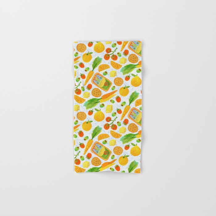 Kitchen Snacks & Apps in Orange & White Bath Towel Gallery Image 1