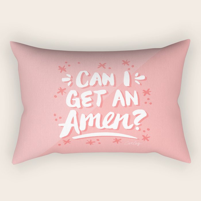 Can I Get An Amen? - Blush Pink Palette Rectangular Pillow Gallery Image 1