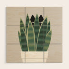 Cat and Plant 22: Sneak Plant Wood Wall Art Gallery Image 1