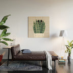 Cat and Plant 22: Sneak Plant Wood Wall Art Gallery Image 2