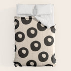 Black and Almond Cream Quark Dots Contemporary Modern Pattern Comforter Gallery Image 6