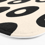 Black and Almond Cream Quark Dots Contemporary Modern Pattern Bath Mat Gallery Image 3
