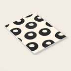 Black and Almond Cream Quark Dots Contemporary Modern Pattern Notebook Gallery Image 3