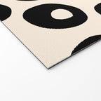 Black and Almond Cream Quark Dots Contemporary Modern Pattern Welcome Mat Gallery Image 2