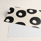 Black and Almond Cream Quark Dots Contemporary Modern Pattern Wrapping Paper Gallery Image 2