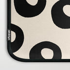 Black and Almond Cream Quark Dots Contemporary Modern Pattern Laptop Sleeve Gallery Image 3