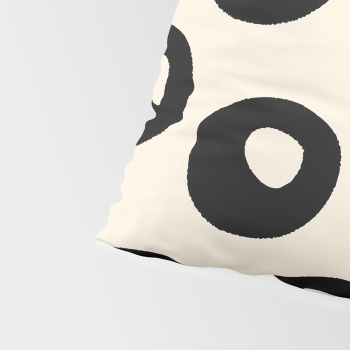 Black and Almond Cream Quark Dots Contemporary Modern Pattern Pillow Sham Gallery Image 4