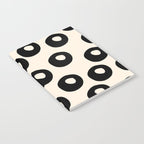 Black and Almond Cream Quark Dots Contemporary Modern Pattern Notebook Gallery Image 2