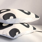 Black and Almond Cream Quark Dots Contemporary Modern Pattern Pillow Sham Gallery Image 3