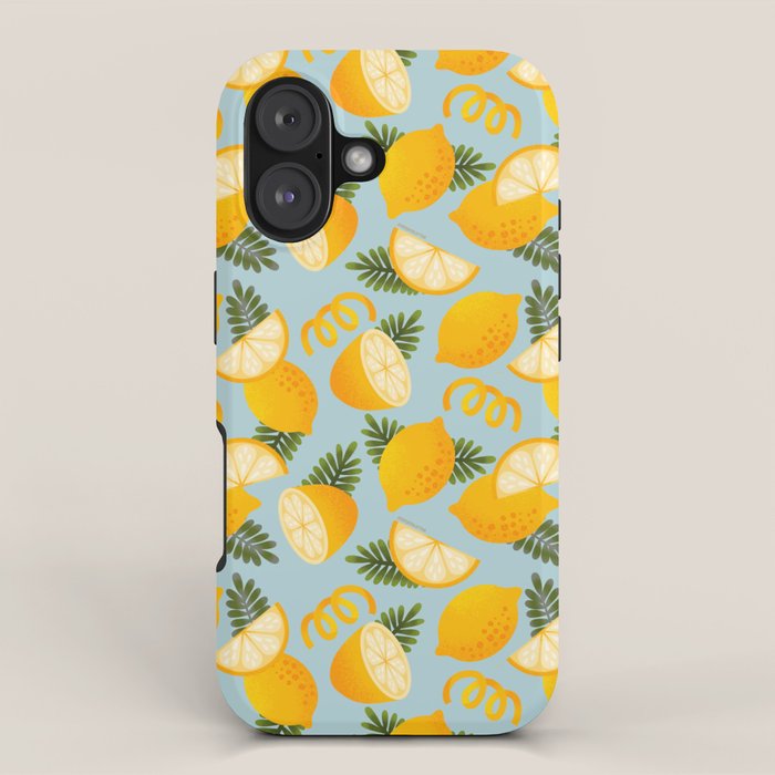 Lemon Pattern - Amalfi Coast Cocktails iPhone Case Gallery Image 1