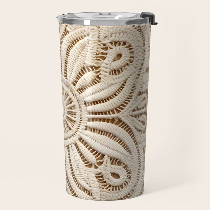 Boho Chic Macrame Mandala Travel Mug Gallery Image 2