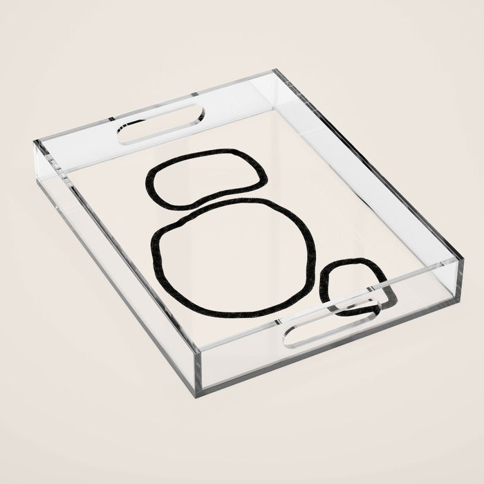 Abstract Stones, Minimalist Art Acrylic Tray Gallery Image 1