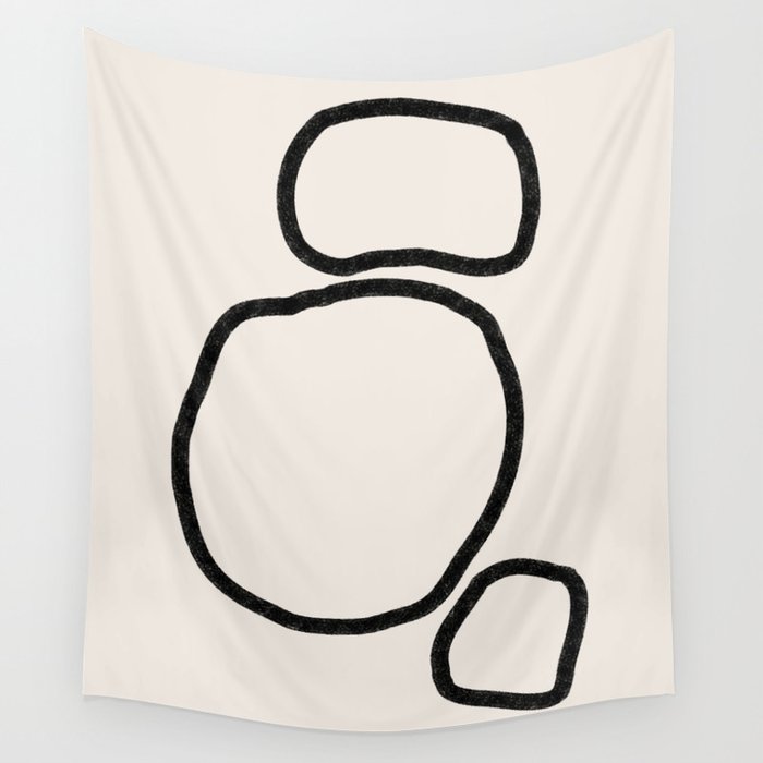 Abstract Stones, Minimalist Art Wall Tapestry Gallery Image 4
