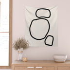 Abstract Stones, Minimalist Art Wall Tapestry Gallery Image 2