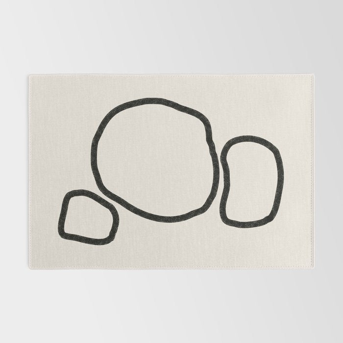 Abstract Stones, Minimalist Art Rug Gallery Image 2