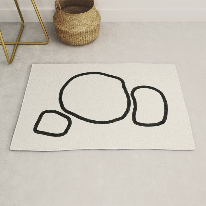Abstract Stones, Minimalist Art Rug Gallery Image 1