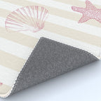 Blush Pink Seashell & Starfish on Beige and White  Rug Gallery Image 4