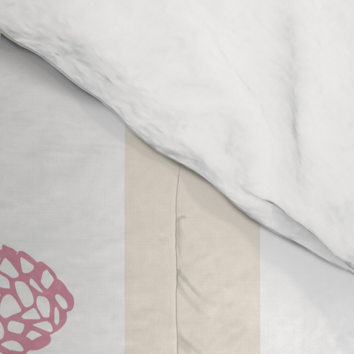 Blush Pink Seashell & Starfish on Beige and White  Comforter Gallery Image 4