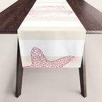 Blush Pink Seashell & Starfish on Beige and White  Table Runner Gallery Image 1